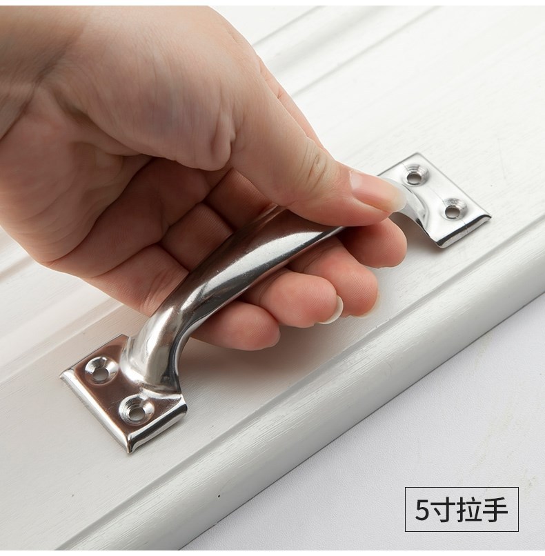 不锈钢拉手柜门加厚老式拉手轻奢衣柜木门窗户把手花型弓形拉手详情11
