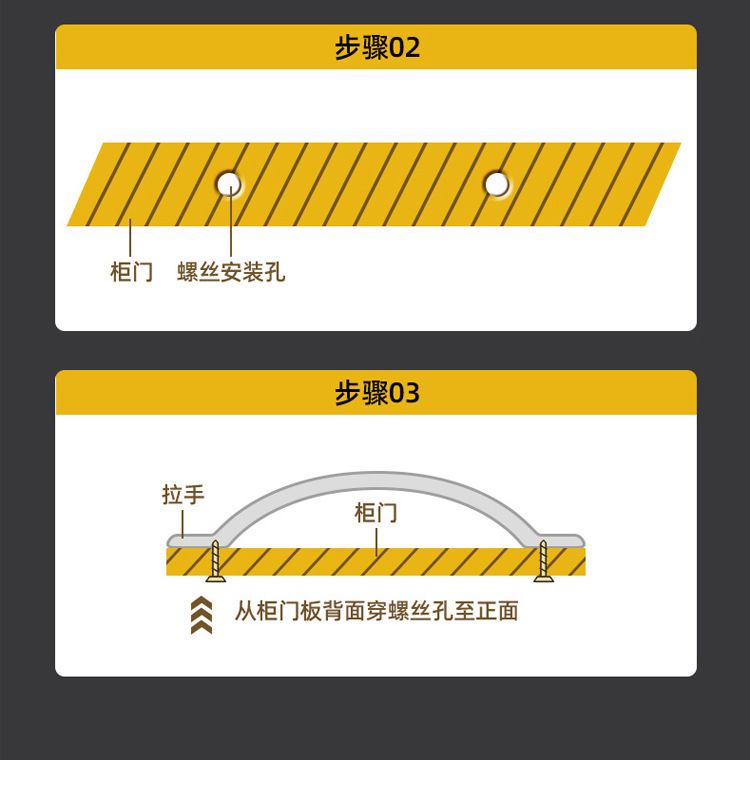 现代简约家装隐藏橱柜柜门门把手锌合金多色加厚抽屉柜门暗拉手详情30