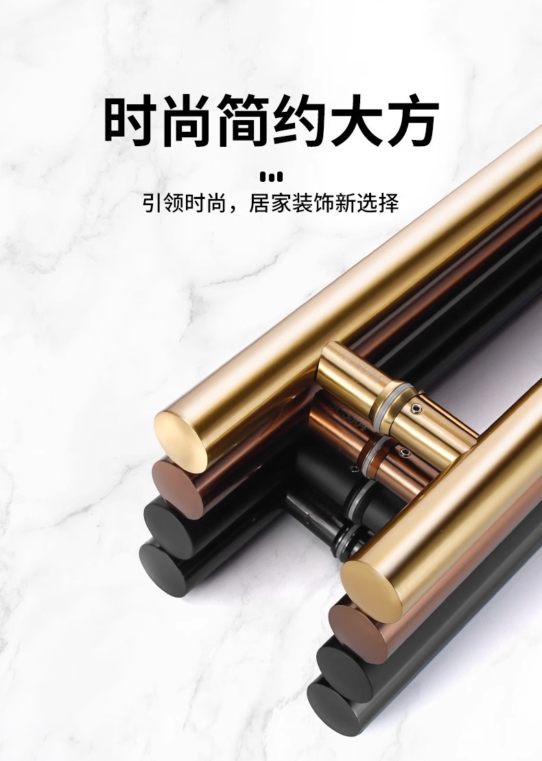 304不锈钢玻璃拉手把手加厚大门扶手推拉门木门无框门大拉手详情3
