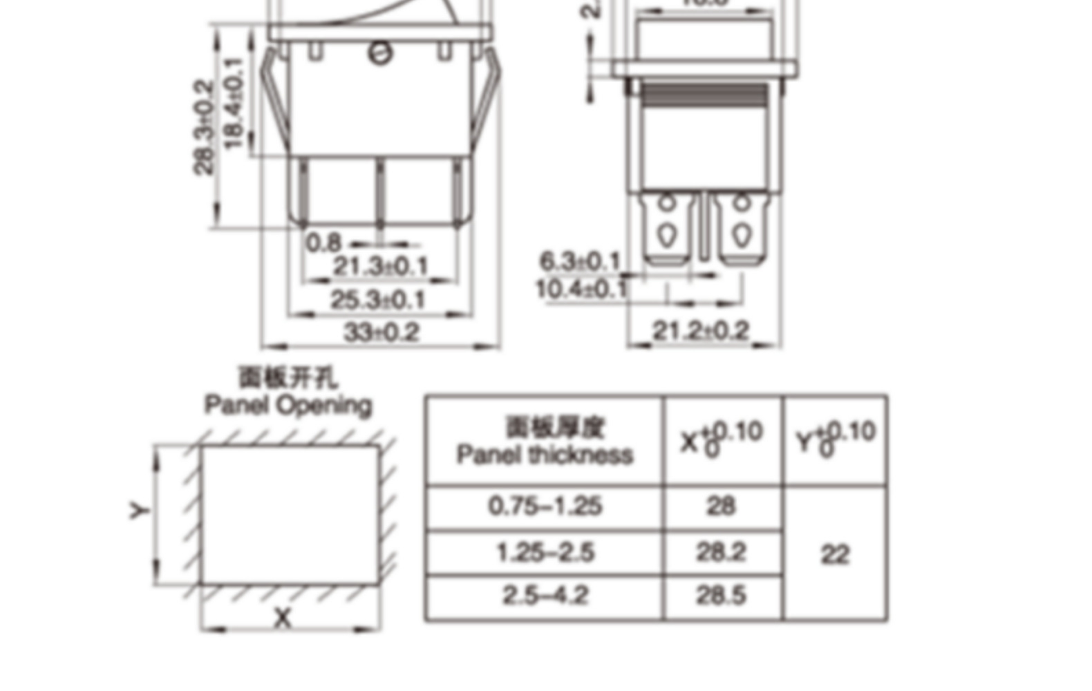 KCD4船型开关30A四脚带灯6脚KCD4二档档16A船型开关大电流KCD4详情3
