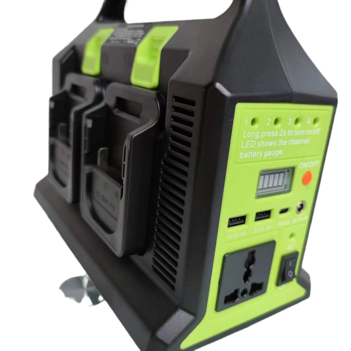适配牧田得伟米沃奇博世威克士工匠110V/220V 锂电池四通道逆变器详情5