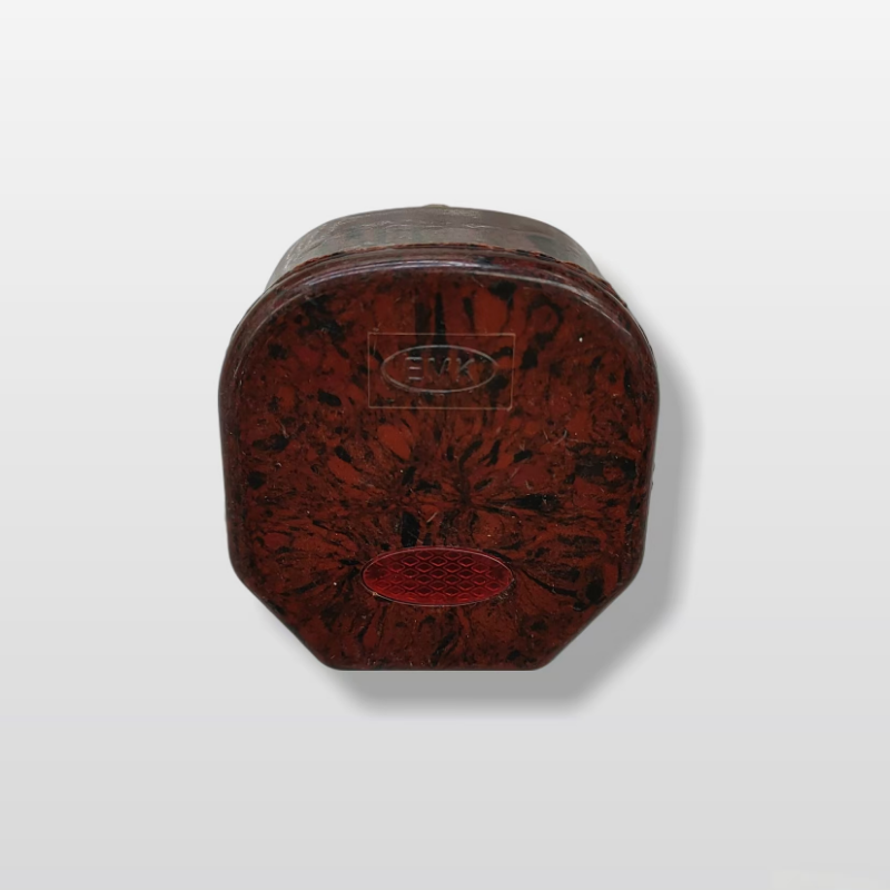 电工产品美式红色木纹陶瓷插头带指示灯详情1