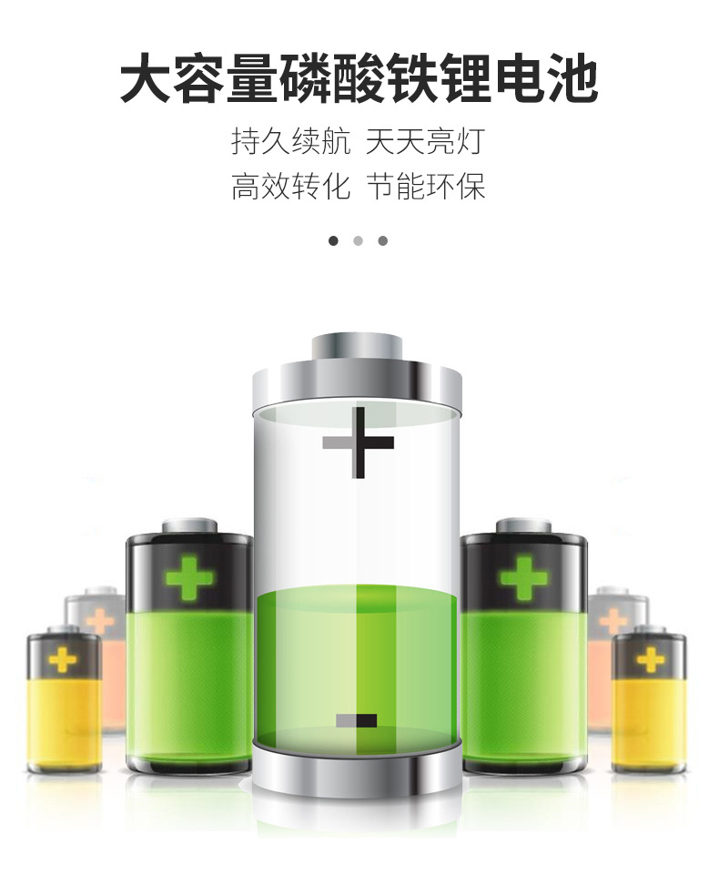 创富户外LED太阳能路灯 自动充电60w感应光源新农村6米太阳能灯详情11
