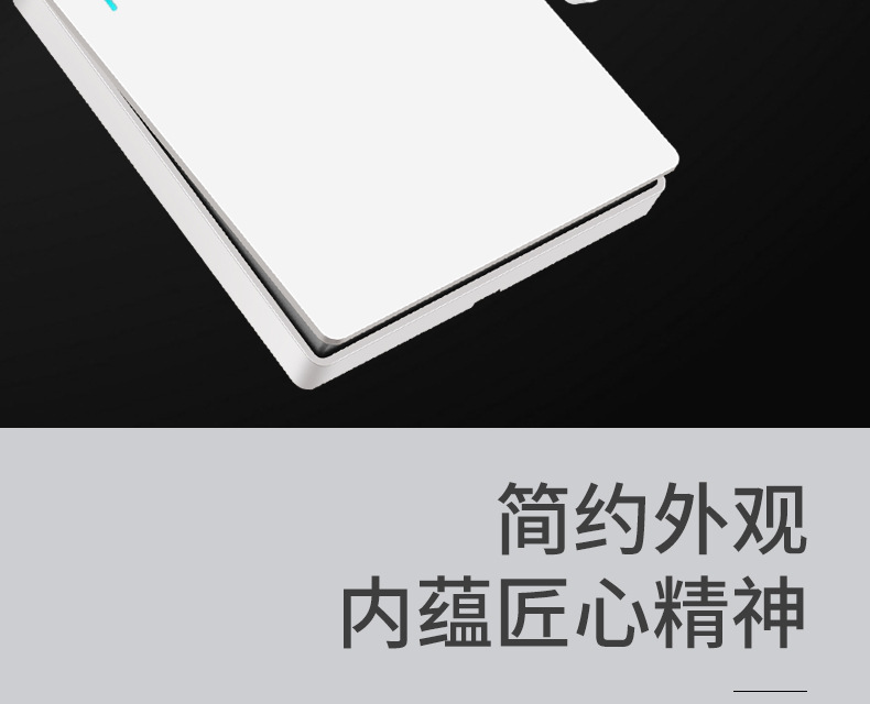 国际电工开关插座白色工程款暗装五孔批发简装86型二三极单开面板详情2