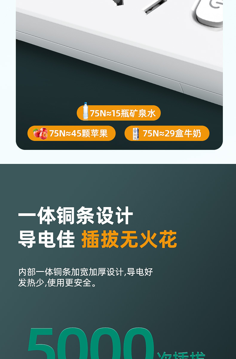 【包邮】10a转16a空调专用插座插排4000W大功率16a接插线板转换器详情11