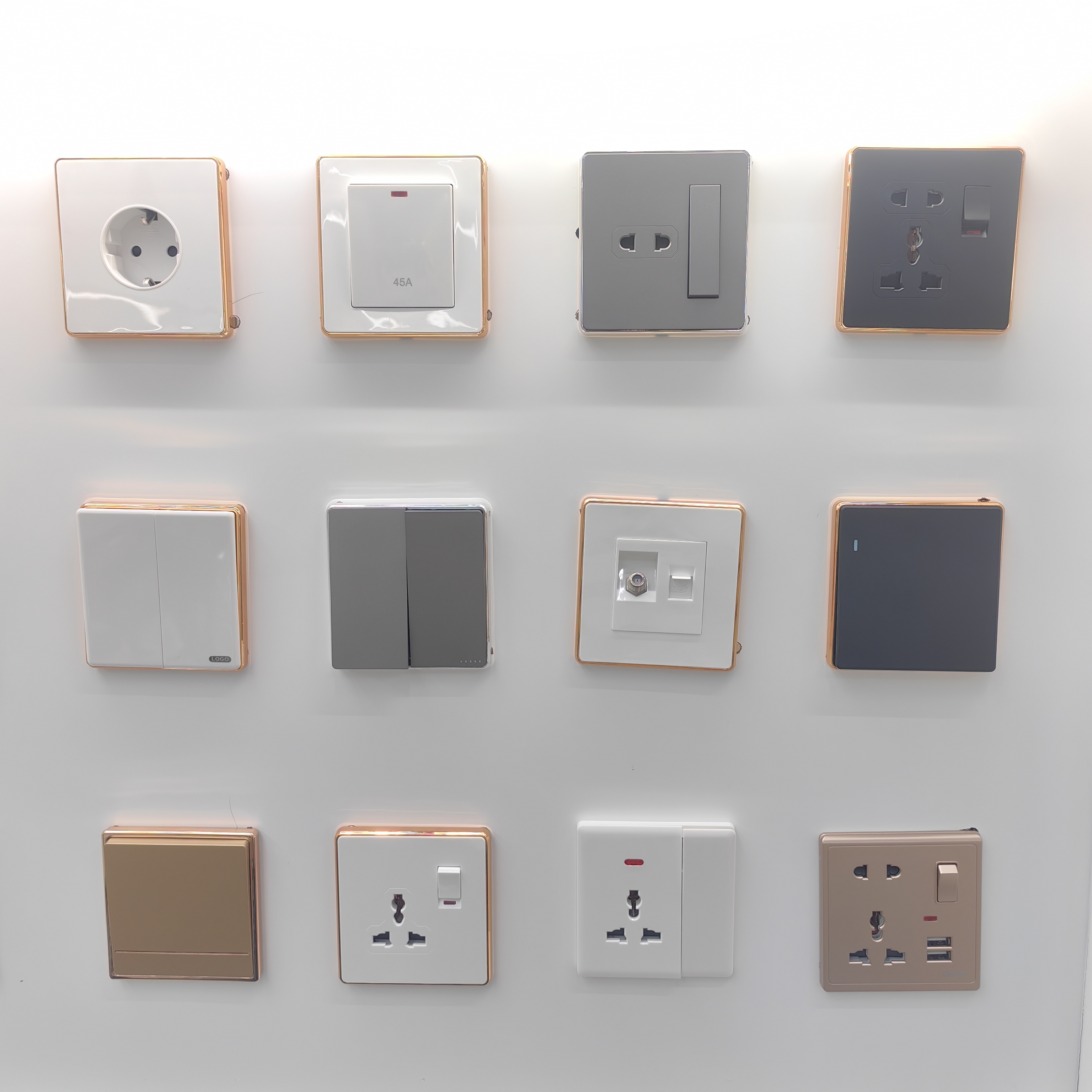 E98 PLASTIC BOX SOCKET,GREY/ GOLDEN/ WHITE ALABASTER SOCKET详情5