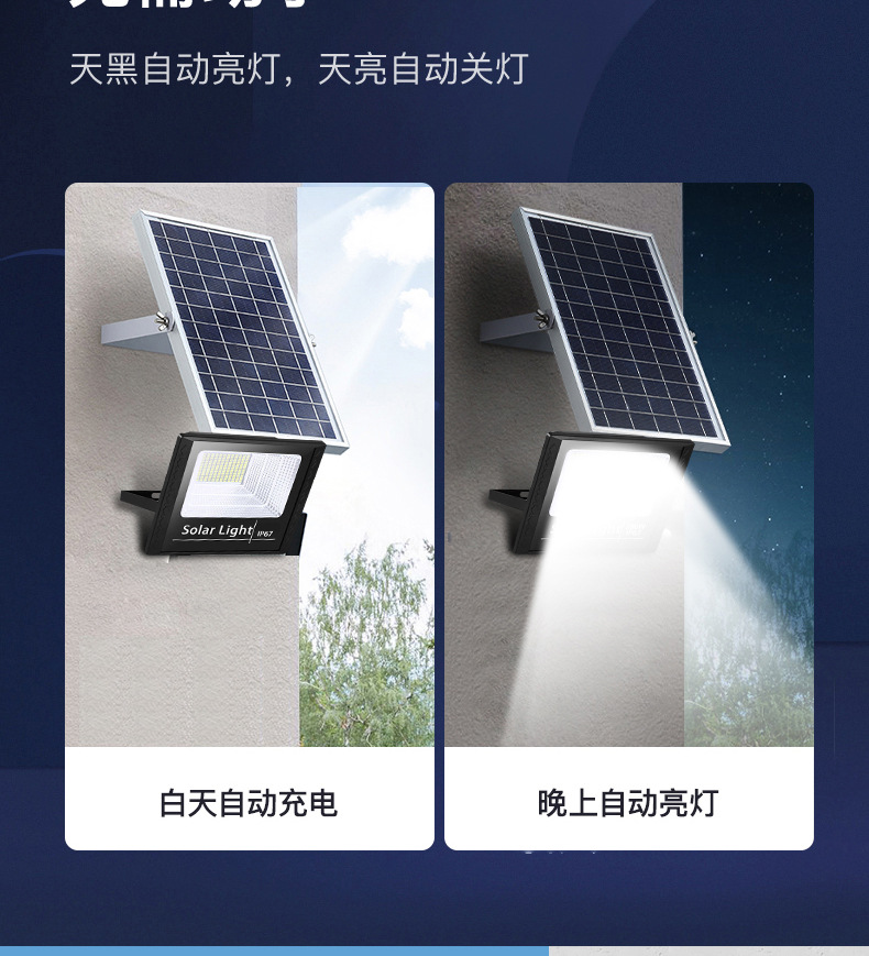 户外野营必备太阳能灯路灯光伏板驱动庭院灯环保节能太阳能板照明设备详情3