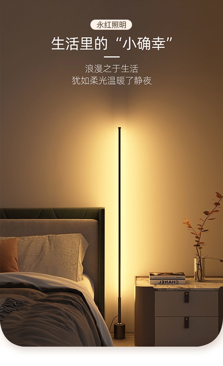 极简落地灯LED护眼简约现代北欧ins风客厅卧室书房立式落地氛围灯详情2