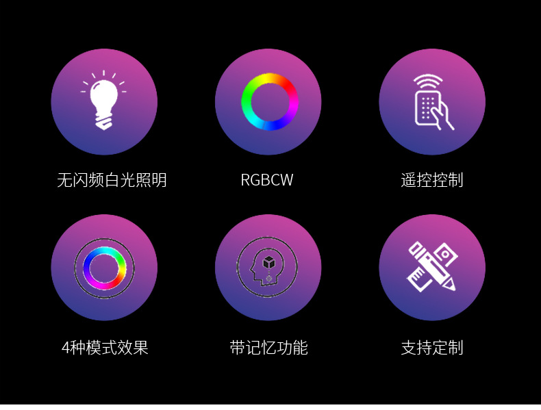 变色遥控球泡灯带记忆 led七彩rgb球泡彩色灯泡 A60塑包铝恒流A19详情7