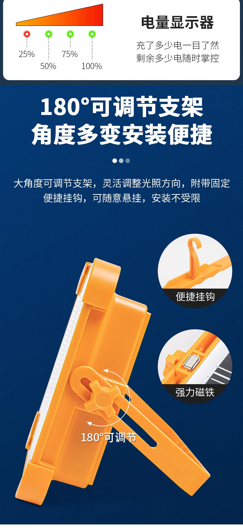 太阳能小黄灯应急照明灯垂钓露营USB充电太阳能灯详情11