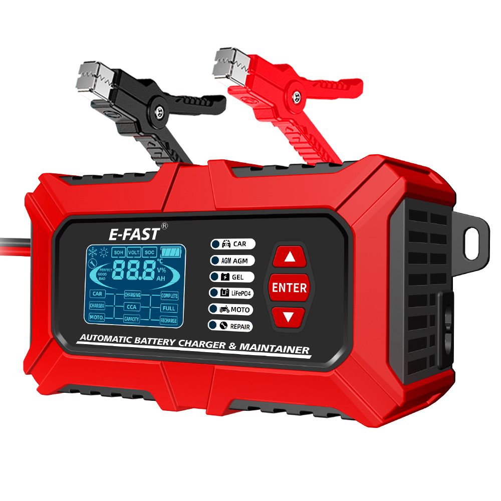 E-FAST 电池检测仪电瓶分析仪 12V铁锂摩托车铅酸 汽车电瓶充电器详情3