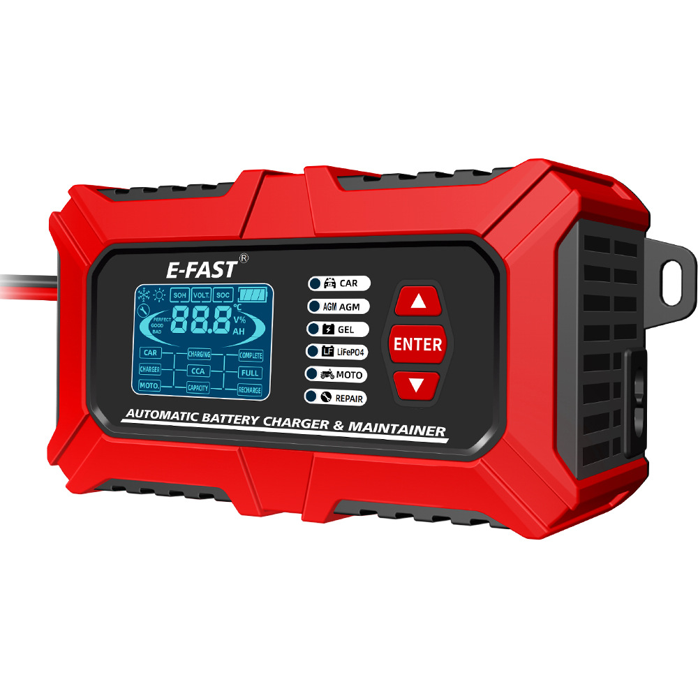 E-FAST 电池检测仪电瓶分析仪 12V铁锂摩托车铅酸 汽车电瓶充电器详情4