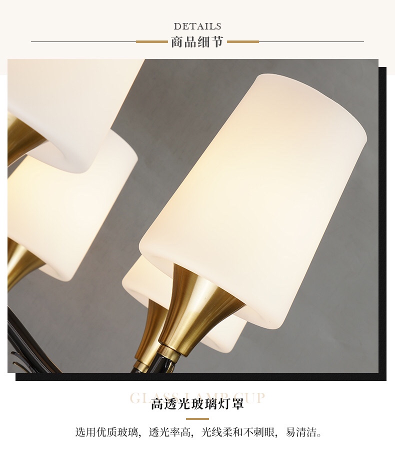 木林森春季新品J-S花好月圆系列新中式6头吊灯详情5
