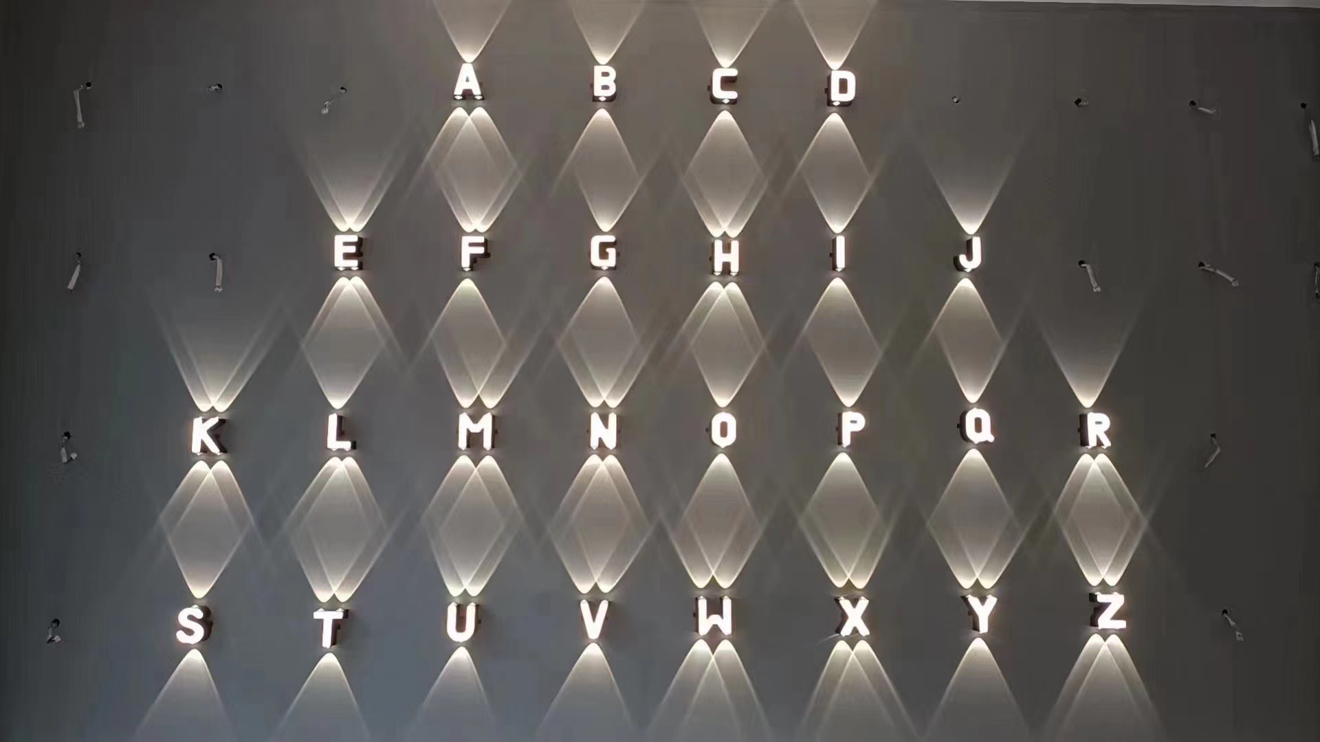 LED卧室床头背景装饰壁灯 字母灯 详情2