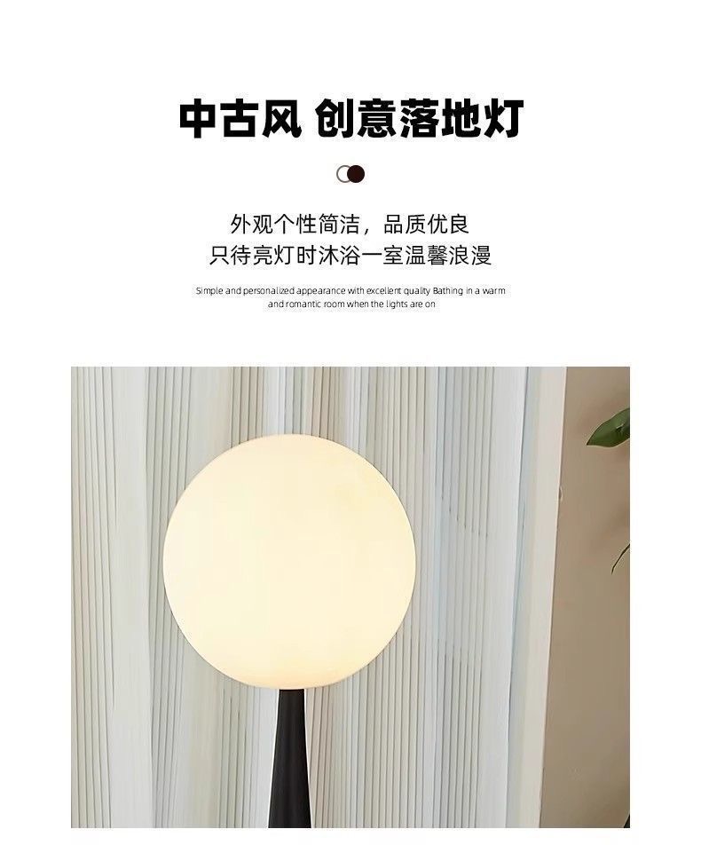 意式复古设计罗马柱落地灯客厅沙发旁卧室中古装饰台灯创意立式灯详情6