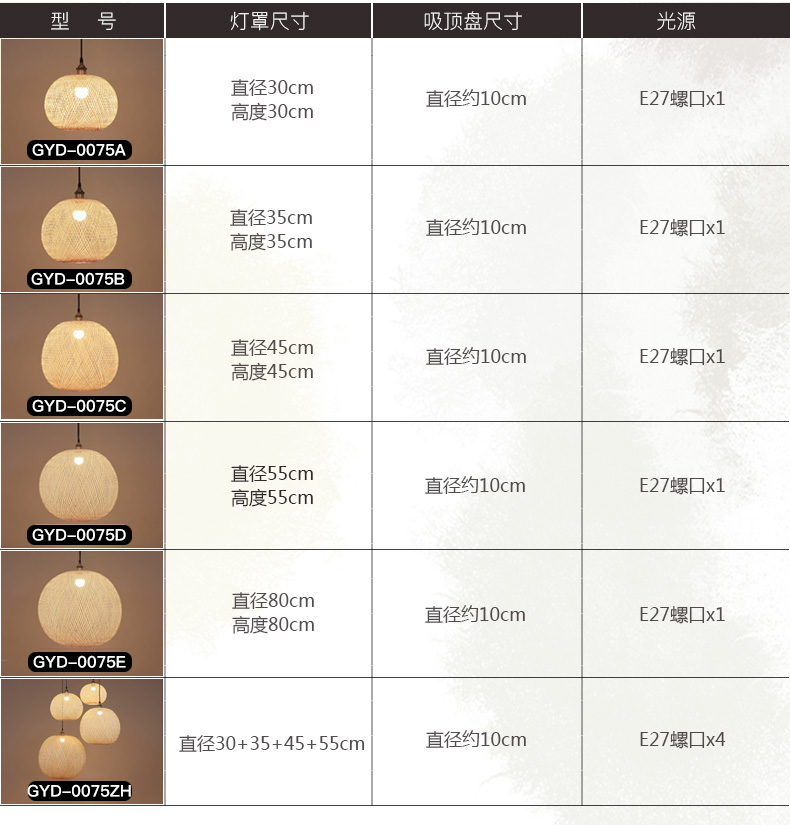 至为家居严选中式别墅复式楼挑高客厅吊灯禅意楼梯灯日式跃层loft挑空竹编灯具详情12