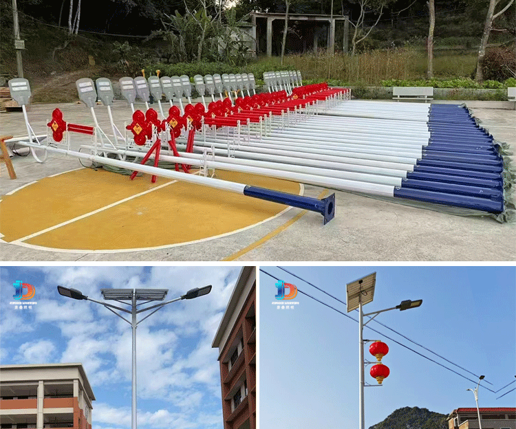 新农村太阳能5米6米路灯超亮大功率通宵亮灯家用市政100W LED路灯详情7