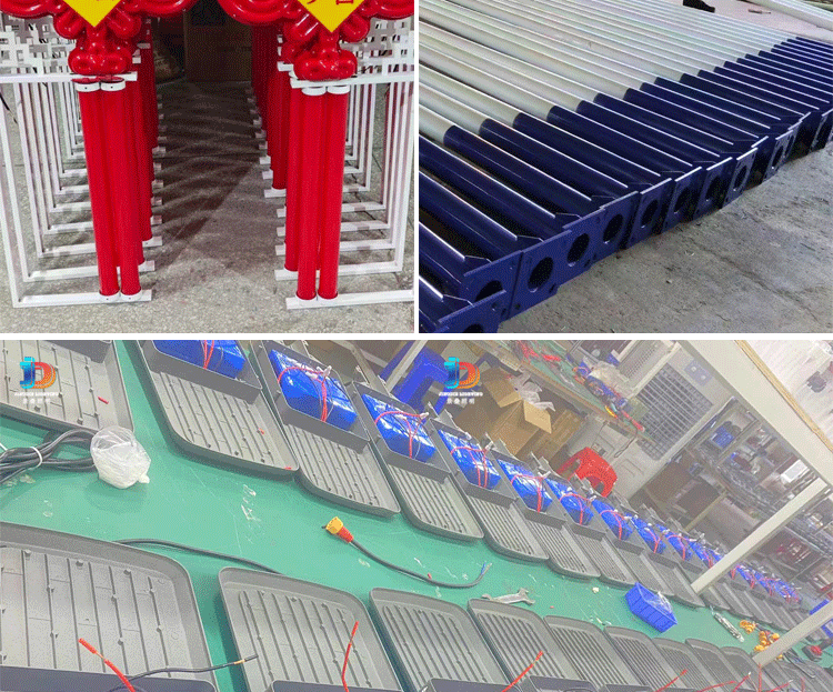 新农村太阳能5米6米路灯超亮大功率通宵亮灯家用市政100W LED路灯详情10