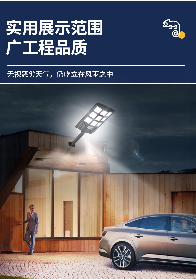 长苏私模太阳能灯三面发光防水庭院灯室外壁灯亚马逊爆款太阳能灯详情11