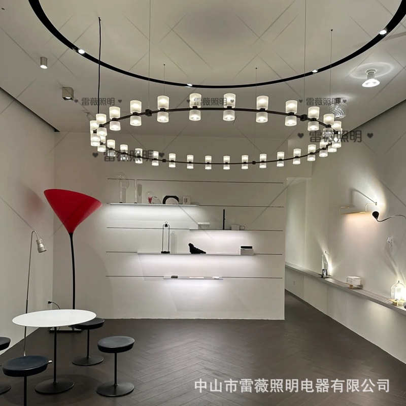 现代新中式餐厅大吊灯会所餐饮饭店包厢酒店包房吊灯中西餐厅吊灯详情2