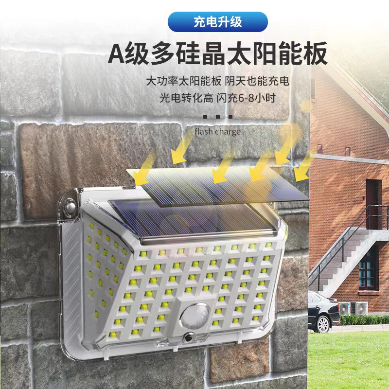 太阳能户外庭院灯家用花园超亮防水新农村路灯人体感应照明壁灯188详情1
