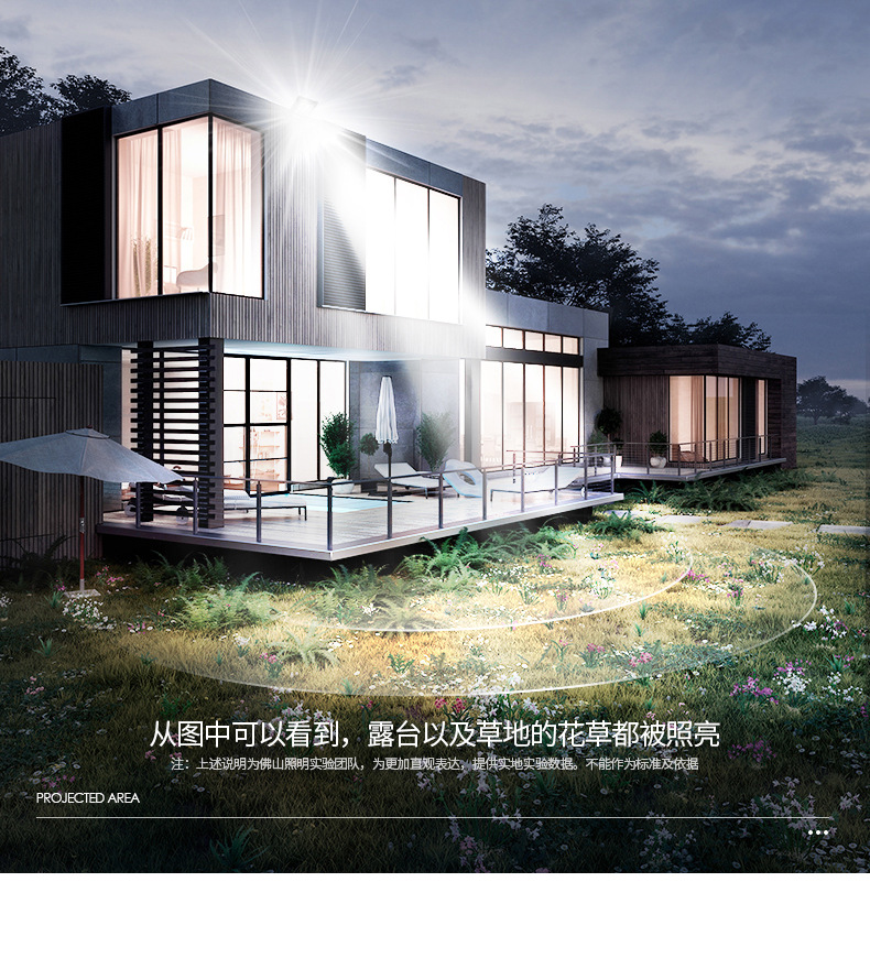 太阳能灯户外庭院子室内外家用投光灯泛光led大功率农村路灯批发详情10