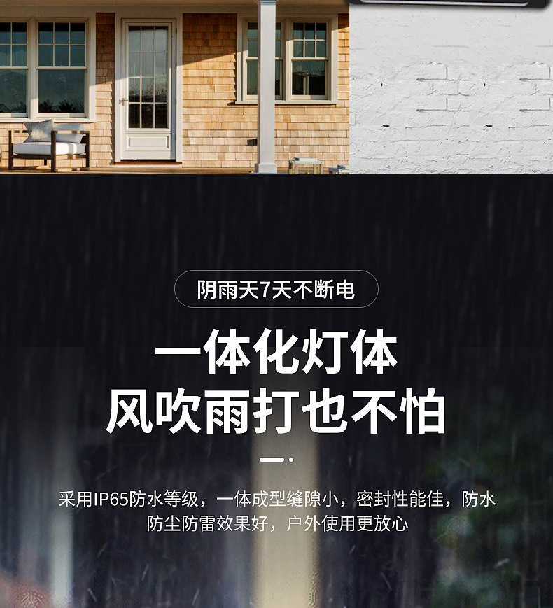 太阳能灯户外庭院子室内外家用投光灯泛光led大功率农村路灯批发详情5