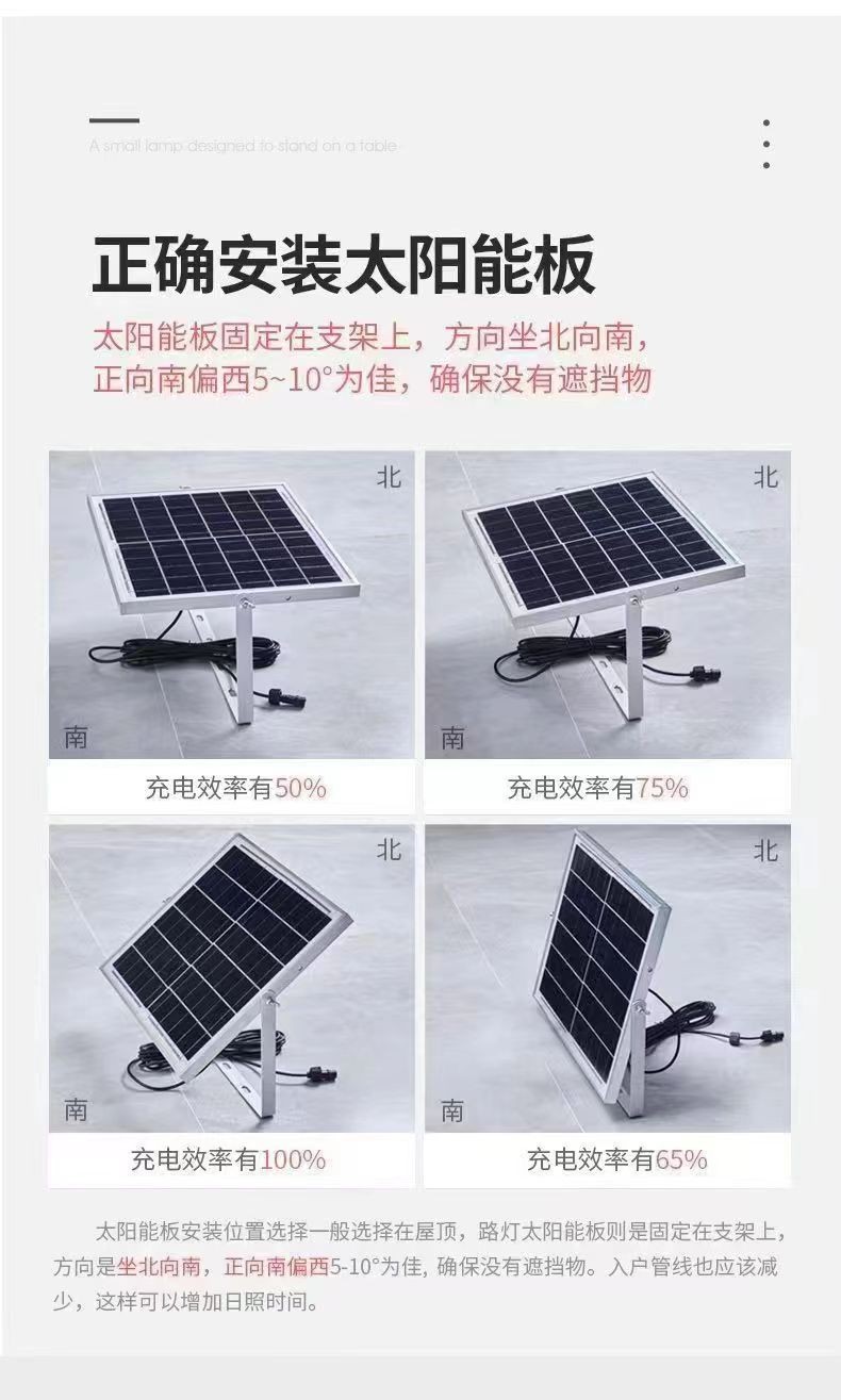 光伏路灯聚宝盘太阳能投光LED灯庭院灯户外室内路灯照明庭院详情3