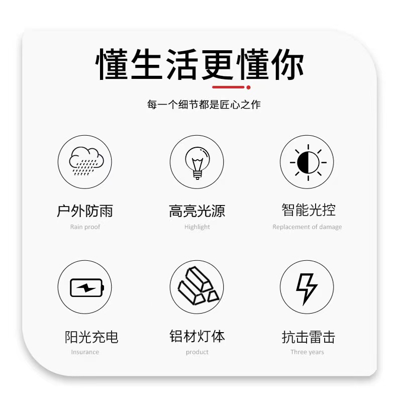 太阳能充电灯 LED应急照明投光灯便携式手提灯户外露营灯帐篷灯详情2