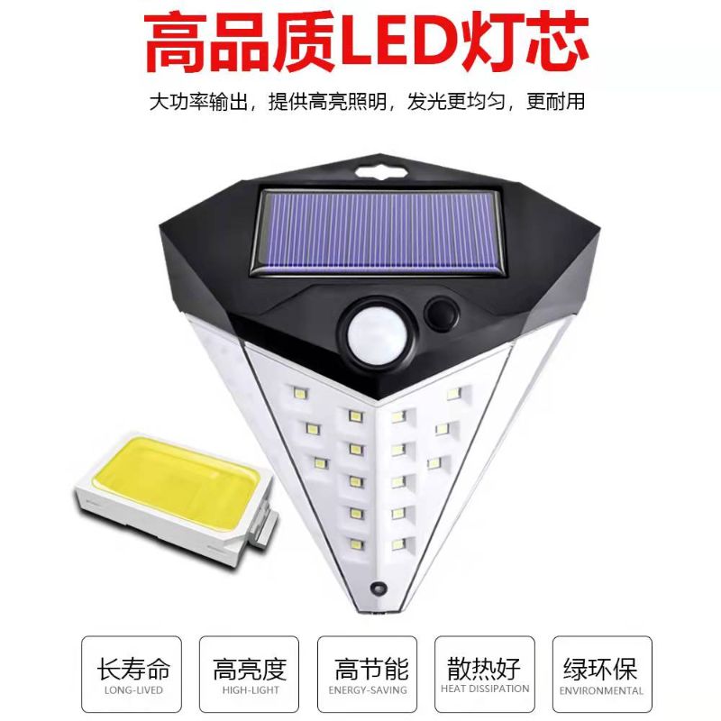 36LED太阳能感应灯 钻石人体智能感应户外防水照明庭院壁灯 路灯详情5