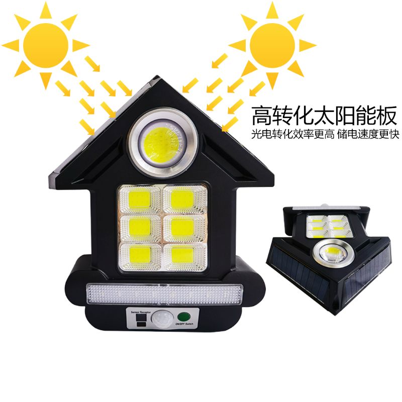  新款太阳能户外LED庭院壁灯人体感应花园露台车库门防雨安全路灯详情3
