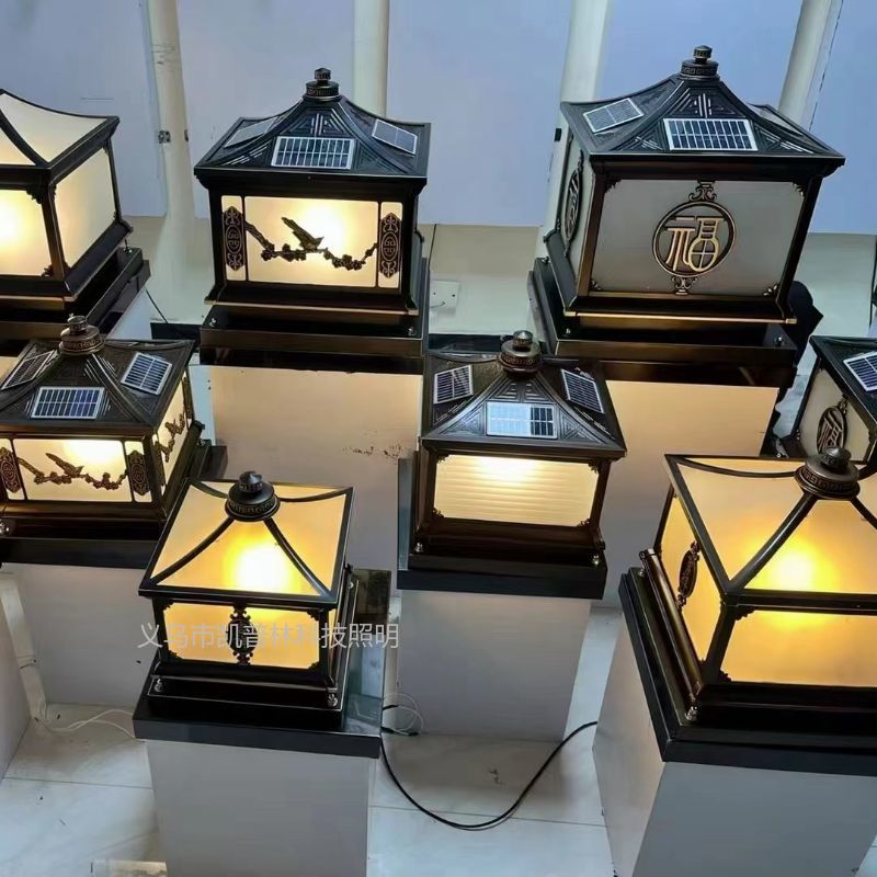 太阳能庭院LED灯，花园围墙太阳能灯市电两用300大福字绿色节能！详情4