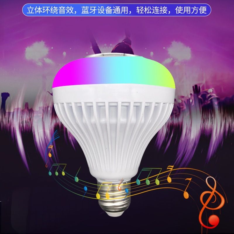 LED蓝牙音乐球泡灯智能七彩遥控蓝牙音响E27闪光舞台灯APP氛围灯详情3