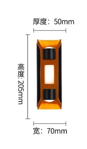 LED节能灯壁灯灯具铝材现代设计高品质简约环保安装简单防水花园新型灯具详情1