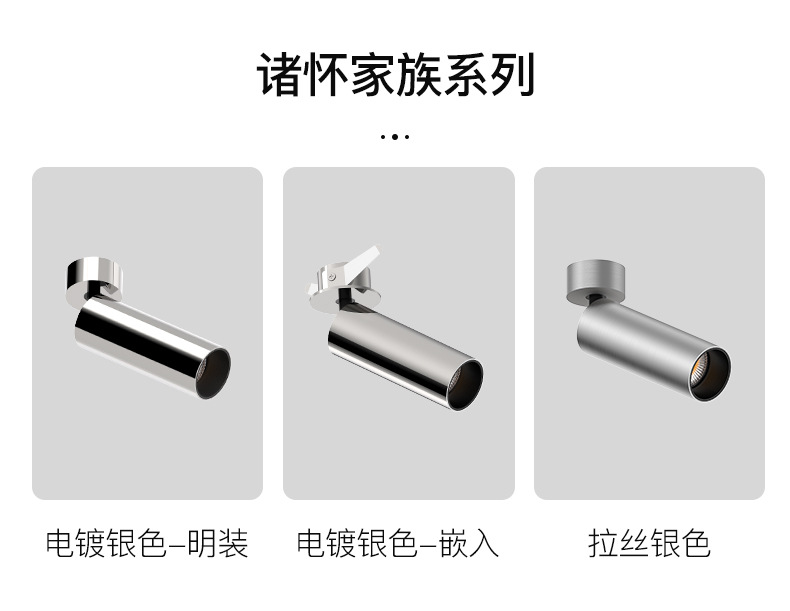 万仕通电镀银色明装射灯中古风360可调角度洗墙照画不锈钢led壁灯详情8