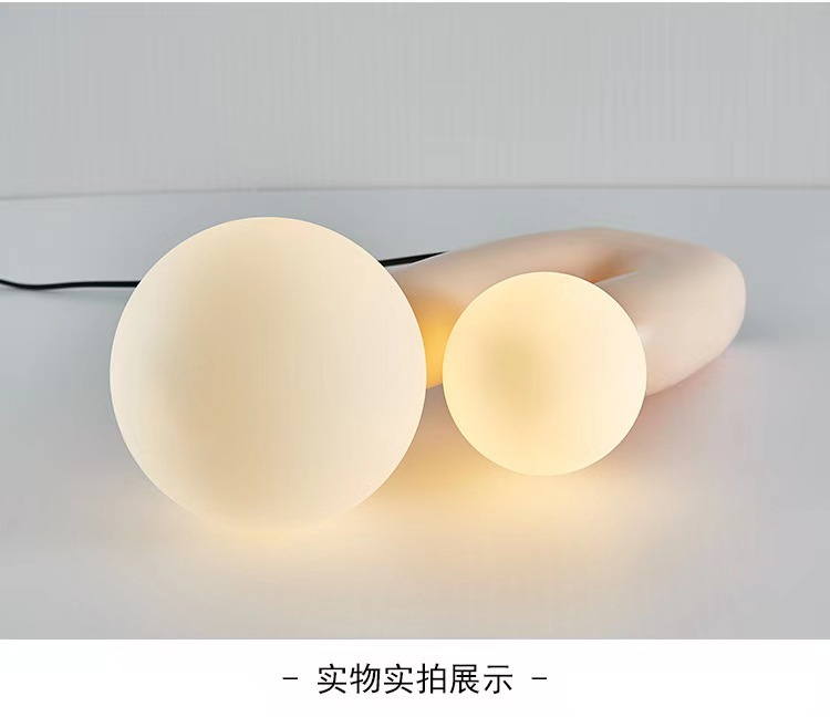 北欧儿童房卧室床头灯创意艺术台灯设计师样板房装饰客厅双头台灯详情7
