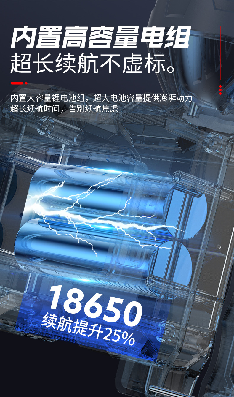 太阳能强光手电照明灯可充电户外超亮远射长续航大容量手提探照灯详情10