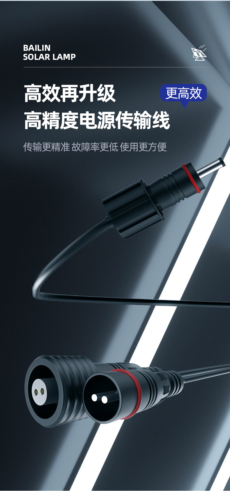 新款太阳能户外灯庭院灯LED照明灯超亮大功率家用室外投光灯路灯详情12