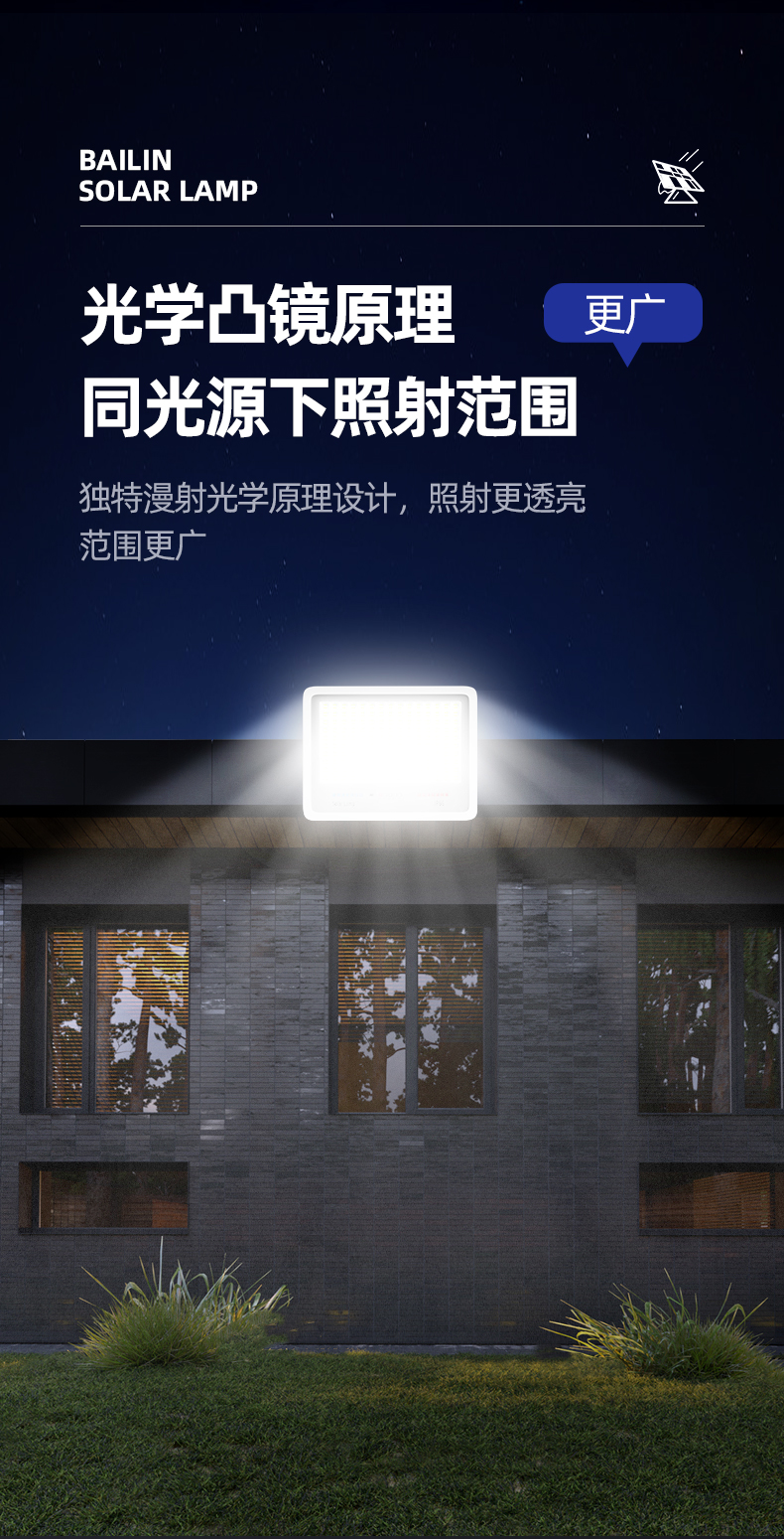 新款太阳能户外灯庭院灯LED照明灯超亮大功率家用室外投光灯路灯详情8