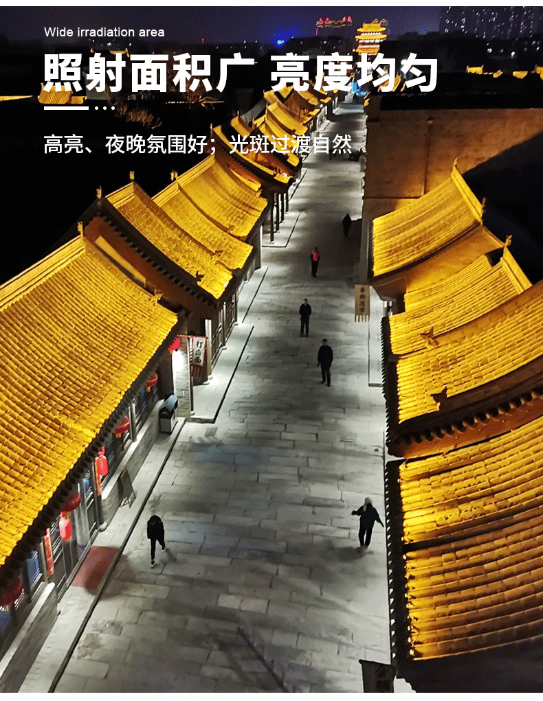 led瓦楞灯新款太阳能古建筑寺庙凉亭瓦片灯户外防水屋顶屋檐灯详情10