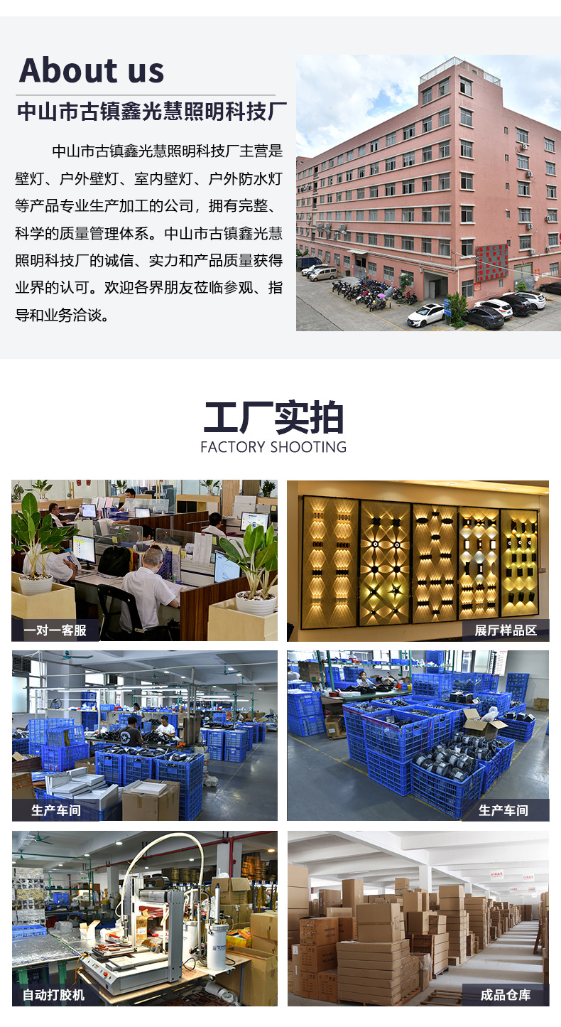 户外壁灯led双头庭院外墙上下照射现代简约室内过道装饰墙壁灯详情2
