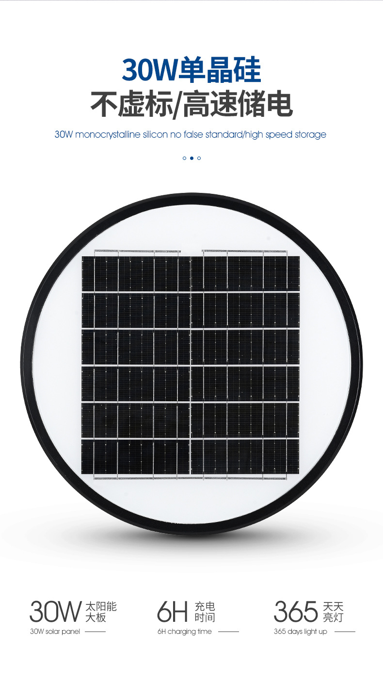 2024新款太阳能路灯3米户外LED公园天黑自动亮防水太阳能庭院灯详情6