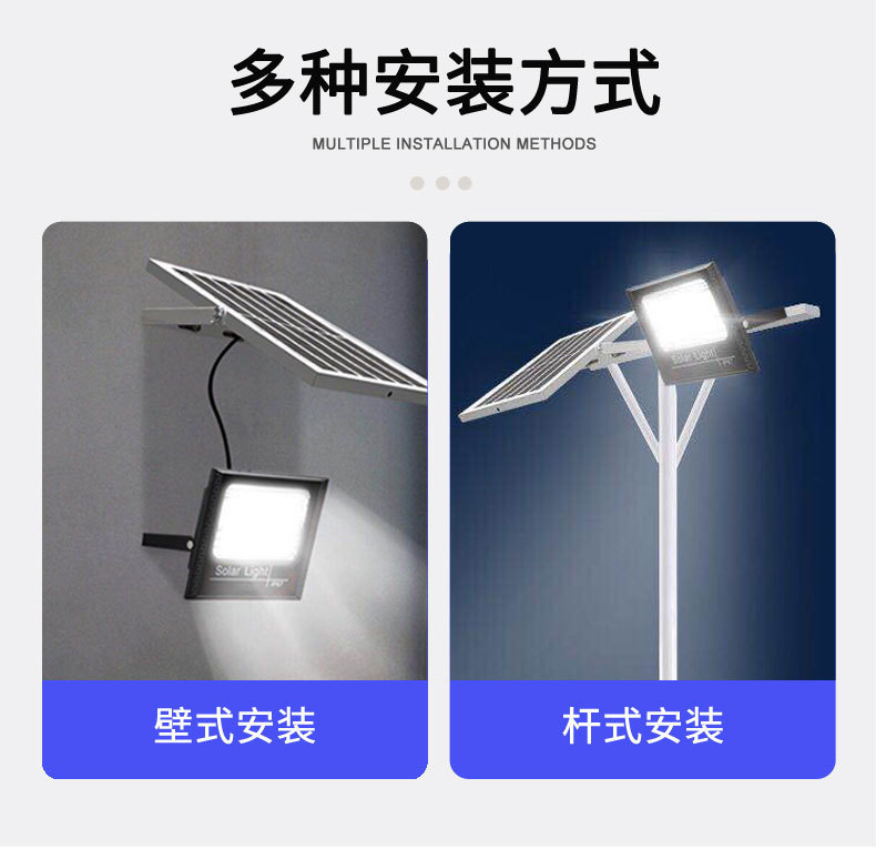 太阳能投光灯家用户外庭院灯新农村光伏led路灯大功率超亮防水灯详情3