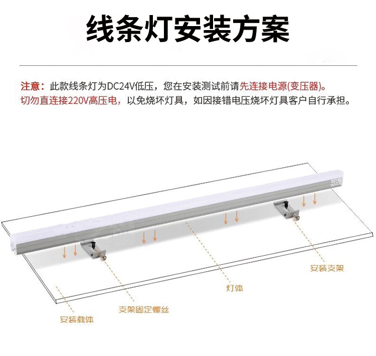 led轮廓灯户外防水工程亮化洗墙灯24V室外跑马外控RGBW线条灯详情11