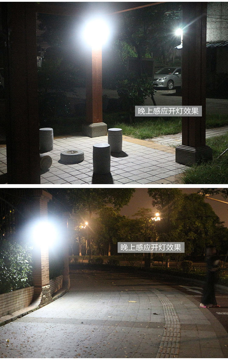 太阳能灯户外庭院感应路灯LED充电照明灯家用花园防水太阳能壁灯详情23