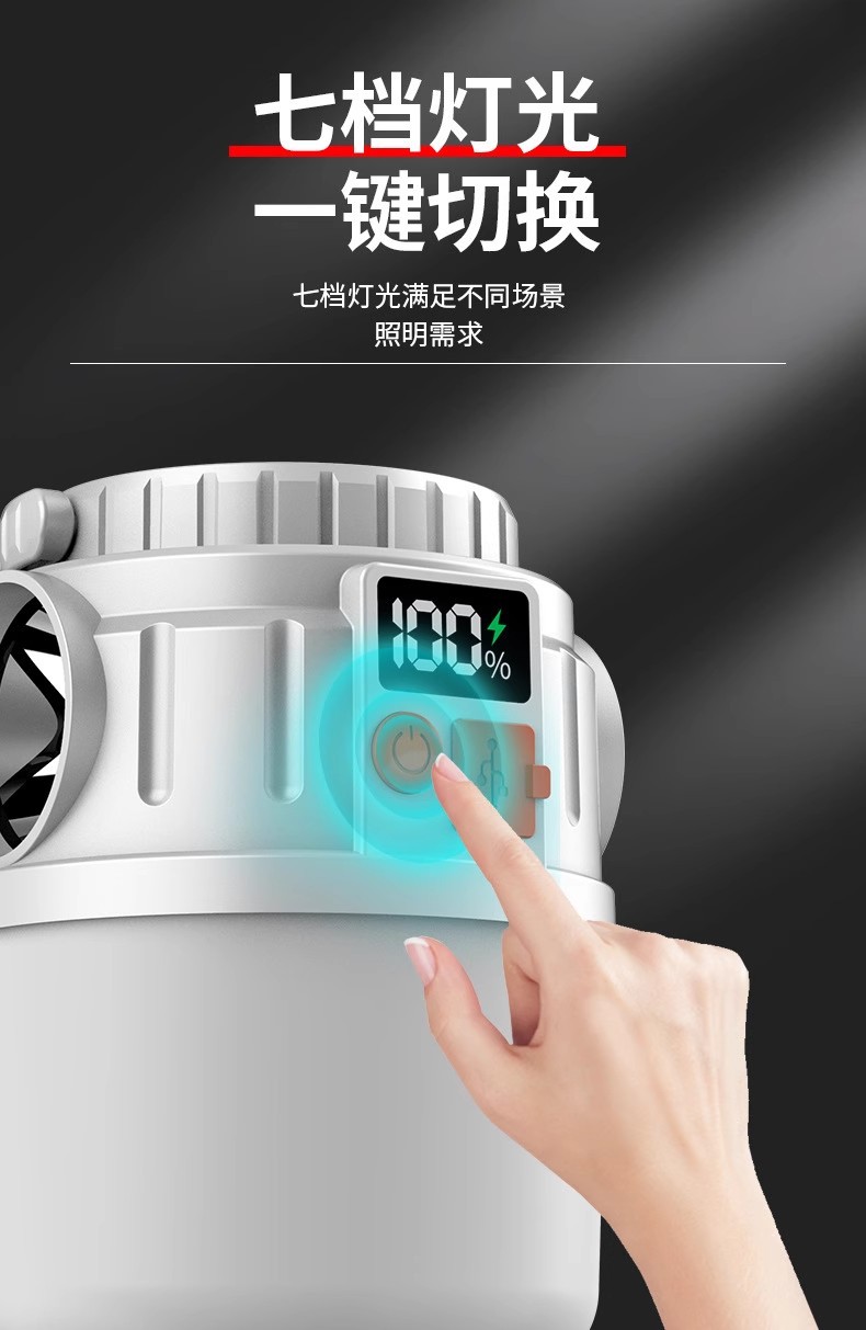 LED太阳能充电灯泡户外超亮照明灯家用停电应急灯夜市摆摊地摊灯详情11
