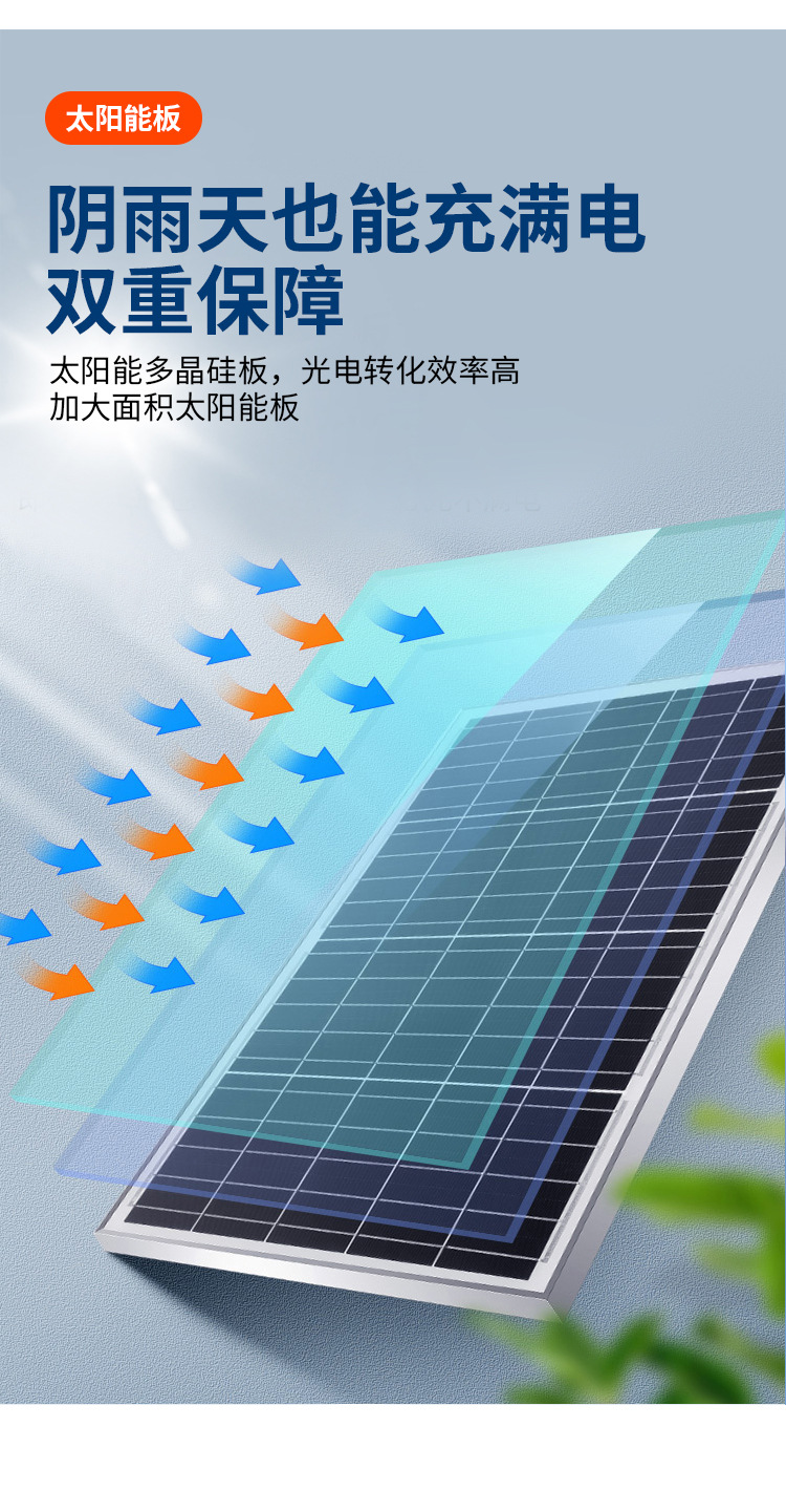 外贸新款太阳能灯爆亮投光灯新农村户外庭院灯防雨太阳能路灯批发详情22
