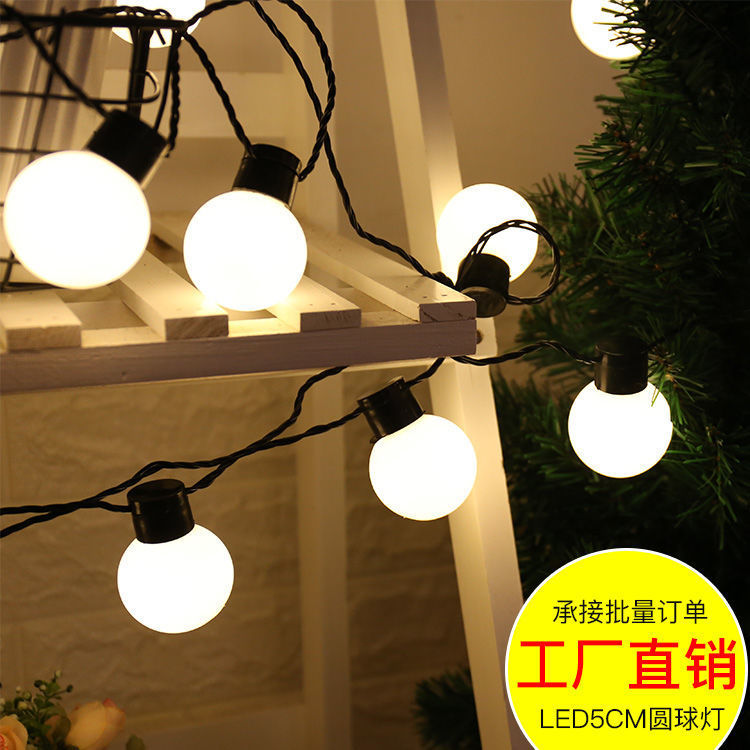 婚庆吊顶灯网红婚礼装饰串灯龙珠灯led乒乓球灯串悬挂婚礼堂布置详情6