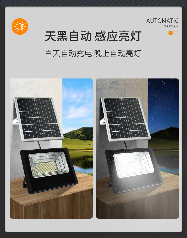 新款太阳能灯室外家用照明灯LED防水花园壁灯太阳能户外灯庭院灯详情27
