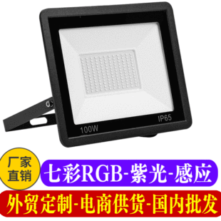 跨境led泛光灯大功率50W100W庭院聚光灯投射户外广告灯防水投光灯详情3